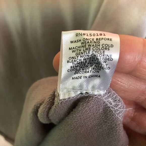 Grayson/Threads Tie Dye Crop Sweatshirt Purple/White/Peach Size Medium - Picture 6 of 8